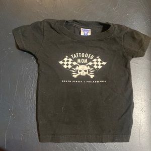 Kid’s T-shirt from Tattooed Mom’s bar on South Street in Philadelphia.